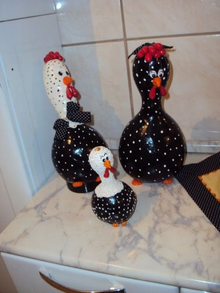 Galinhas em Cabaça
